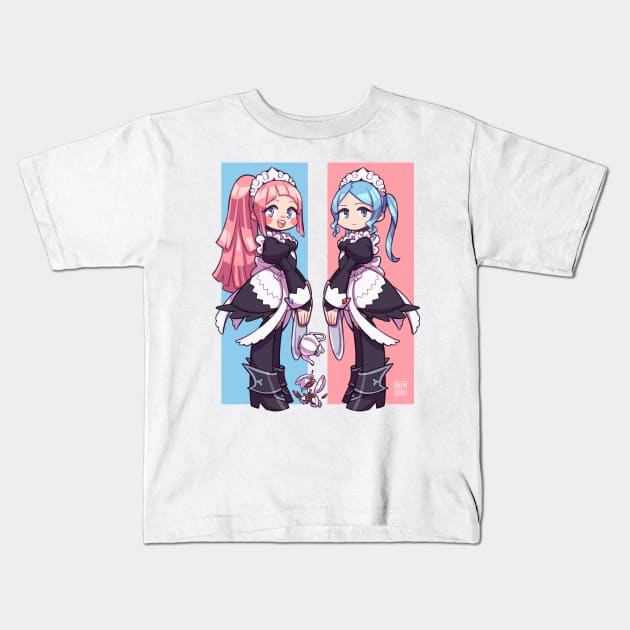 Felicia and Flora Kids T-Shirt by vreemdear